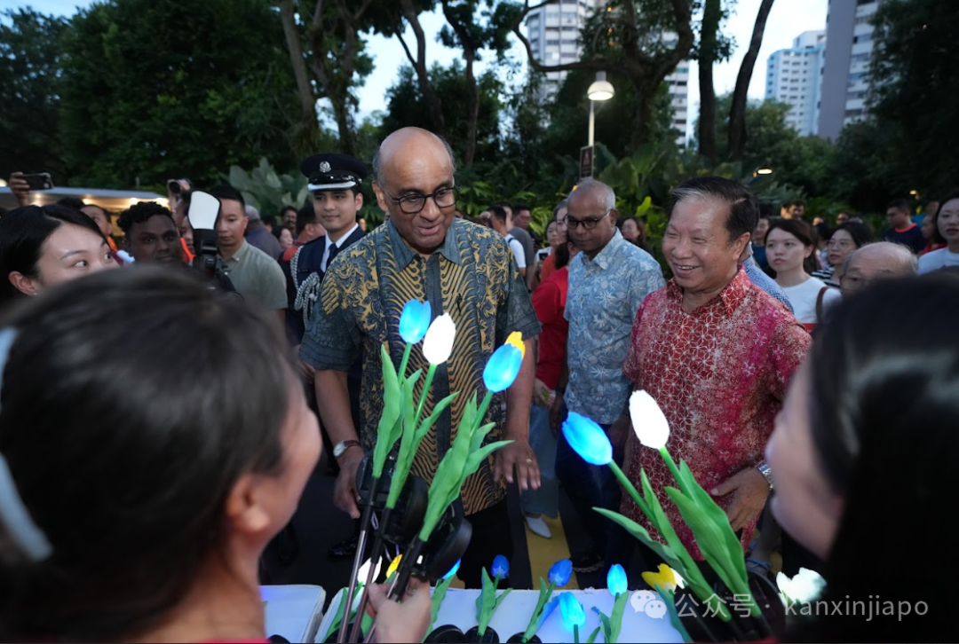 裕廊湖灯会活动精彩纷呈,尚达曼总统亲临现场