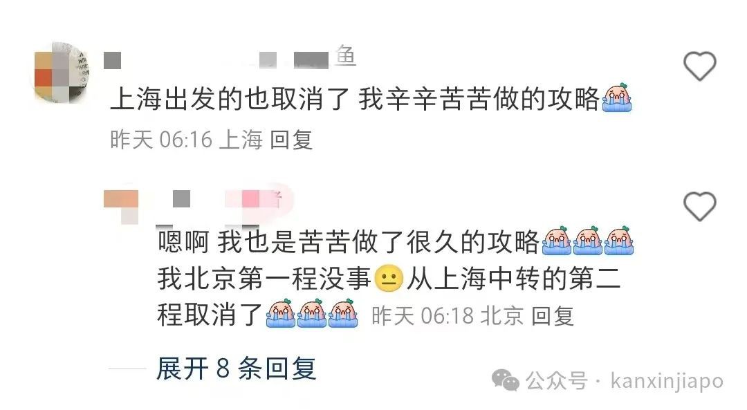 突发!新加坡往返上海航班取消又恢复,网友吐槽做了个深度云攻略!